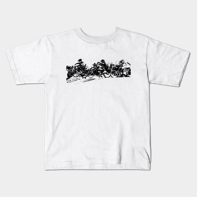 bmx racing kids Kids T-Shirt by rickylabellevie